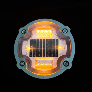 ไฟเตือนจราจรแบบฝัง LED 10 ดวง IP68 พลังงานแสงอาทิตย์ แสงสีขาวอุ่น มุมลำแสง 360 องศา ชาร์จไฟได้ พร้อมเซ็นเซอร์ตรวจจับแสง ประหยัดพลังงาน - Product Image 2