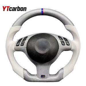 YTcarbon, directo de fábrica, venta al por mayor, <span class=keywords><strong>volante</strong></span> de rendimiento de cuero completo estilo <span class=keywords><strong>M</strong></span> para M3 M5 E46 E39 X5 E53 Z3 <span class=keywords><strong>E36</strong></span> - Product Image 6