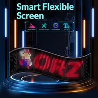 Pantalla LED Flexible para Automóvil, Controlada por Aplicación, Bluetooth, Pantalla Publicitaria a Todo Color, Adhesivo Inteligente para Automóvil, Resistente al Agua IP65