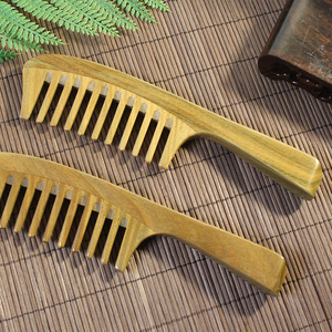 Green Sandalwood <b>Wide</b> Tooth <b>Comb</b> 20cm Handmade Massage Hair <b>Comb</b> For General Use - Product Image 3