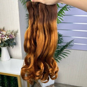 ผมแท้สีเบอร์กันดีแบบฟูมิ ซุปเปอร์ดับเบิ้ลดรอน เวอร์จิ้น 12a  แบบมัดเป็นช่อ  ลอนเด้ง - Product Image 4