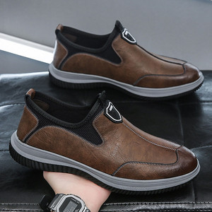 Scarpe da Passeggio per Uomo in Pelle PU, Mocassini Slip-<span class=keywords><strong>on</strong></span> Stile Walking - Product Image 1