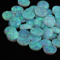 En stock Opale verte claire 6mm Opale Cabochon ronde pour la fabrication de bijoux