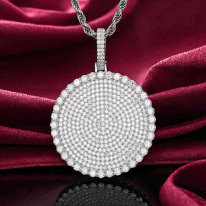 Hip Hop personalizzato 18k placcato in oro 925 Sterling <span class=keywords><strong>Silver</strong></span> ghiacciato Moissanite Diamond da uomo personalizzano grandi catene e ciondoli e ciondoli - Product Image 3
