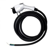 Conector de carga EV de 16A y 32A, trifásico, 5 pines, 7 pines, tipo 1, tipo 2, carcasa de PC duradera para aplicaciones eléctricas