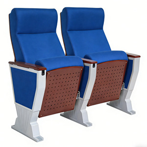 Silla de Auditorio Jiarunde C-830D Roja con Reposabrazos para Uso en Escuelas, Teatros y Cines - Product Image 2