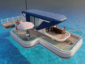 Maison intelligente amphibie Maison flottante Hausboot préassemblée pour l'utilisation de l'eau sur terre Structure de capsule spatiale Style allemand - Product Image 5