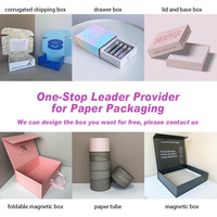 Boîte en papier personnalisée emballage de kit de pinceaux cosmétiques rigides magnétiques boîte cadeau de luxe avec plateau éponge miroir soin de la peau gel de lotion pour le visage