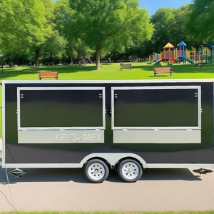 รถพ่วงขายเครื่องดื่มเคลื่อนที่แบบกำหนดเองพร้อมอุปกรณ์ครัวครบครัน รถบรรทุกขายกาแฟ รถพ่วงขายขนม รถเข็นขายอาหารริมทาง - Product Image 1