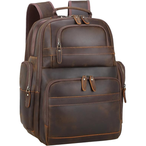 Sac à dos minimaliste en PU pour homme, 20-35L, imperméable, multifonctionnel, avec bandoulière arquée et poignée souple - Product Image 4