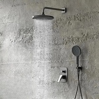 Système de douche moderne Robinet Mélangeur Ensemble Intégré Mural Pluie Salle de Bain Douche Dissimulée Ensemble Complet