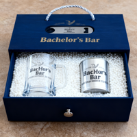 Logo personnalisé IPA artisanat Pilsner verre à bière sur pied coffret cadeau avec boîte de luxe pour hommes fête des pères anniversaire de retraite