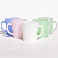 230ml Vintage Jade Stein becher Stapeln Glas Kaffeetasse mit Logo
