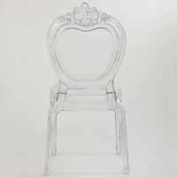 Chaises de trône classiques en acrylique pour roi et reine, chaises de mariage modernes, chaises empilables pour salle de banquet, best-seller