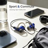 Nouveaux écouteurs intra-auriculaires filaires Type-C bleu-or 2026 avec ENC et IPX-4, écouteurs filaires de 1,1 m à transducteur hybride pour étudiants et professionnels