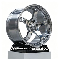 JG 1 pièce, jantes en alliage forgé chromé à 5 branches, 17-22 pouces, PCD 5x114.3 5x120 5x112 pour Tesla BYD Honda Toyota BMW Mercedes Audi