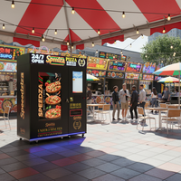Machine à pizza à interaction intelligente, écran publicitaire de grande taille, kiosque automatique de vente de pizzas