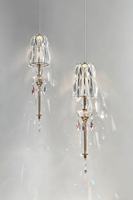 Projet d'éclairage de chambre à coucher : Lampe suspendue de chevet en cristal minimaliste moderne