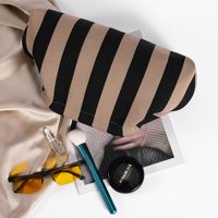 Sac à main en tricot rayé style bohème, forme nuage, sac tissé personnalisé avec logo, beige, sac de plage d'été, sac à main pour femmes