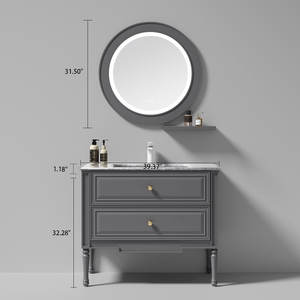 <span class=keywords><strong>Mueble</strong></span> de baño de lujo con espejo LED y precio al por mayor de alta calidad, <span class=keywords><strong>lavabo</strong></span> individual de <span class=keywords><strong>estilo</strong></span> americano moderno, <span class=keywords><strong>mueble</strong></span> de baño - Product Image 2