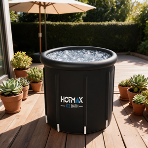 Bañera de Hielo Redonda Grande de PVC para Terapia de Frío en Interiores y Exteriores, Piscina de Recuperación Aislada, Bañera de Hielo Portátil - Product Image 1