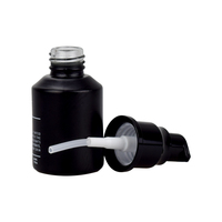 Flacons pompe ronds en verre noir de plusieurs tailles avec pompe en plastique pour lotion et sérum – Contenants vides en gros