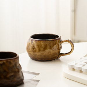 Tazza da Caffè in Ceramica Grezza Vintage Lelyi, Mug in Stile Giapponese, Tazza Creativa e Personalizzata per il Tè del Pomeriggio - Product Image 4