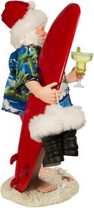 16 Inch (about 40.6 Cm) Resin Art Deco <b>Standing</b> Tropical Santa Claus Christmas Ceramic Coaster - Product Image 2