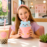 Peluche OEM ODM Mignonne Boba Tea, Jouet en Peluche Kawaii Tasse de Bubble Tea, Poupée en Peluche Douce Thé au Lait, Jouet Cadeau en Coton PP pour Enfants