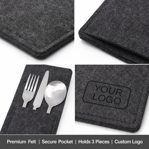 Estuche para Cubiertos de Fieltro de Calidad Hotelera con Costuras Reforzadas, Porta Cubiertos para Uso Comercial Diario, Suministro al por Mayor - Product Image 2