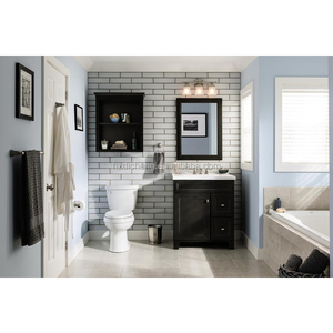 Meubles-lavabos de salle de bain contemporains noirs, prix d'usine en gros, Chine - Product Image 4