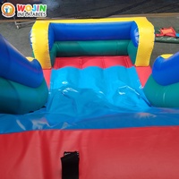 Nouveau design de parcours d'obstacles gonflable combiné avec toboggan, prix d'usine en gros