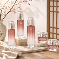 Flacons pompe cosmétiques en verre délicat, pots carrés 30g 50g 40ml 100ml 120ml, pulvérisation, impression, emballage personnalisé OEM ODM