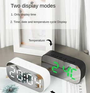 Digital Alarm <b>Clock</b> Desktop Table <b>Clock</b> Temperature Calendar <b>LED</b> Display Electronic Alarm <b>Clocks</b> Snooze Night Mode 12/24H - Product Image 3