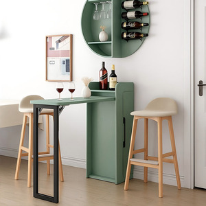 Mueble de Pared Moderno de Diseño de Fábrica, Almacenamiento Personalizado, Plegable, Extensible, Mesa de Panel de Madera para Sala de Estar, Barra de Bar para el Hogar - Product Image 1