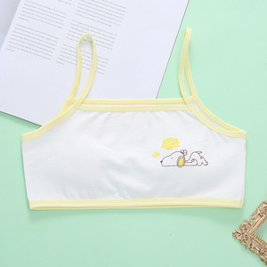 Camiseta Interior de Algodón Puro con Estampado para Moldear el Cuerpo, para Niñas en <span class=keywords><strong>la</strong></span> <span class=keywords><strong>Pubertad</strong></span> de 9 a 12 Años, Ropa Interior para Niñas de Primaria, Sujetador Deportivo Talla 13 - Product Image 3