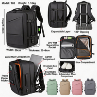 Sac à dos de voyage avec système de vide, Mochila, étanche, bagage à main, sac à dos pour ordinateur portable, sac à dos de voyage extensible, sac d'affaires
