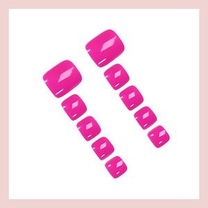 Prensa de Color sólido de alta calidad <span class=keywords><strong>en</strong></span> las <span class=keywords><strong>uñas</strong></span> de los pies Material ABS francés Rosa rojo <span class=keywords><strong>Uñas</strong></span> postizas Prensa <span class=keywords><strong>en</strong></span> las <span class=keywords><strong>uñas</strong></span> de los dedos - Product Image 2