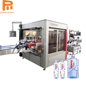 Automatic Two Sides Plastic Round Water Bottle Self Adhesive Sticker Labeling Machines Price