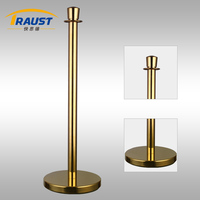 Vente en gros Traust Outdoor Queue Pole Barrier Post Stanchions Set Noir Acier inoxydable Foule Control Sign Stand Barrières de circulation