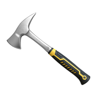 Outil combiné hache-marteau 2 en 1, acier forgé monobloc, pour le camping en plein air, outil de hachage et de frappe avec poignée antidérapante et amortissante