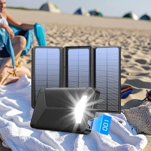 Chargeur solaire portable sans fil haute capacité 20000mAh avec double port USB, batterie externe 10000mAh, banque d'alimentation solaire - Product Image 6