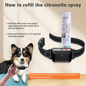 Venta al por mayor de pantalla Led Beep Vibration Spray automático <span class=keywords><strong>Dog</strong></span> <span class=keywords><strong>Bark</strong></span> Stopper <span class=keywords><strong>Collar</strong></span> disuasorio con 6 niveles - Product Image 2