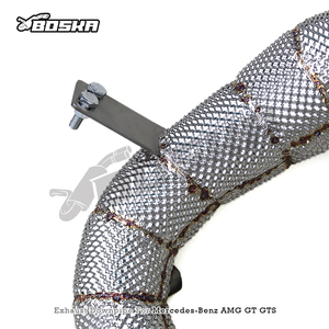 Tuyau d'échappement sur mesure en stock pour Mercedes-Benz AMG GT/GTS C190 4.0T 2014-2023, tuyaux d'échappement Boska avec bouclier thermique, système d'échappement automobile - Product Image 6