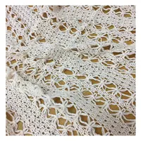 2022 Design 100% pizzo di cotone nuovo arrivo scava fuori tessuto a righe all'uncinetto tessuto per la casa delle donne vestito tessuti di pizzo