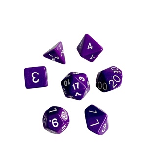 DND D D Game Solid Colors Custom 7pcs Per Set High Quality Polyhedral Colored Plastic Dice Wholesale Dice Sets