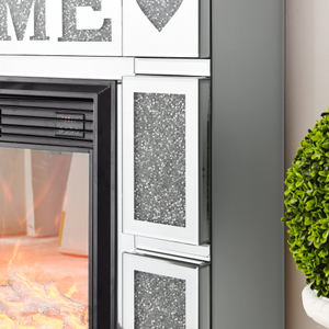 W 46" X D 12.6 X H 41" Acrylic <b>Fireplace</b> TV Cabinet Adjustable Storage Mid-Century Modern Design Fits 65" TVs - Product Image 5