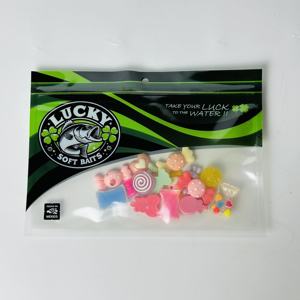 Resealable Plastic Fishing Bait Packaging <b>Bag</b> Custom Printing Fish Lure 3 Side <b>Seal</b> Zipper Pouch - Product Image 3