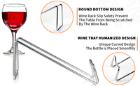 Porte-bouteilles à vin simple en métal pour comptoir