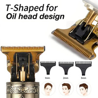 Máquina Cortadora de Pelo Inalámbrica Eléctrica de Metal con Cuchilla en T Recargable para Hombres de Fabricante Personalizado al por Mayor